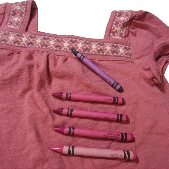 OSHKOSH B'gosh Toddler Girls Short Sleeve Square Neck T-Shirt Size 3T - Picture 2 of 6